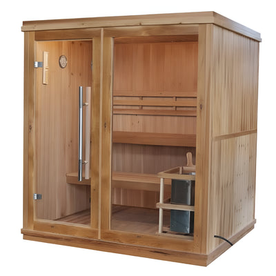 Charleston 4-Person Indoor Traditional Sauna – Double Bench